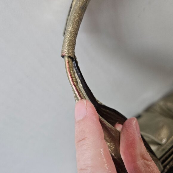 Coach Purse Garnet Gold Patent Leather Turnlock Satchel 13915 - Picture 14 of 16